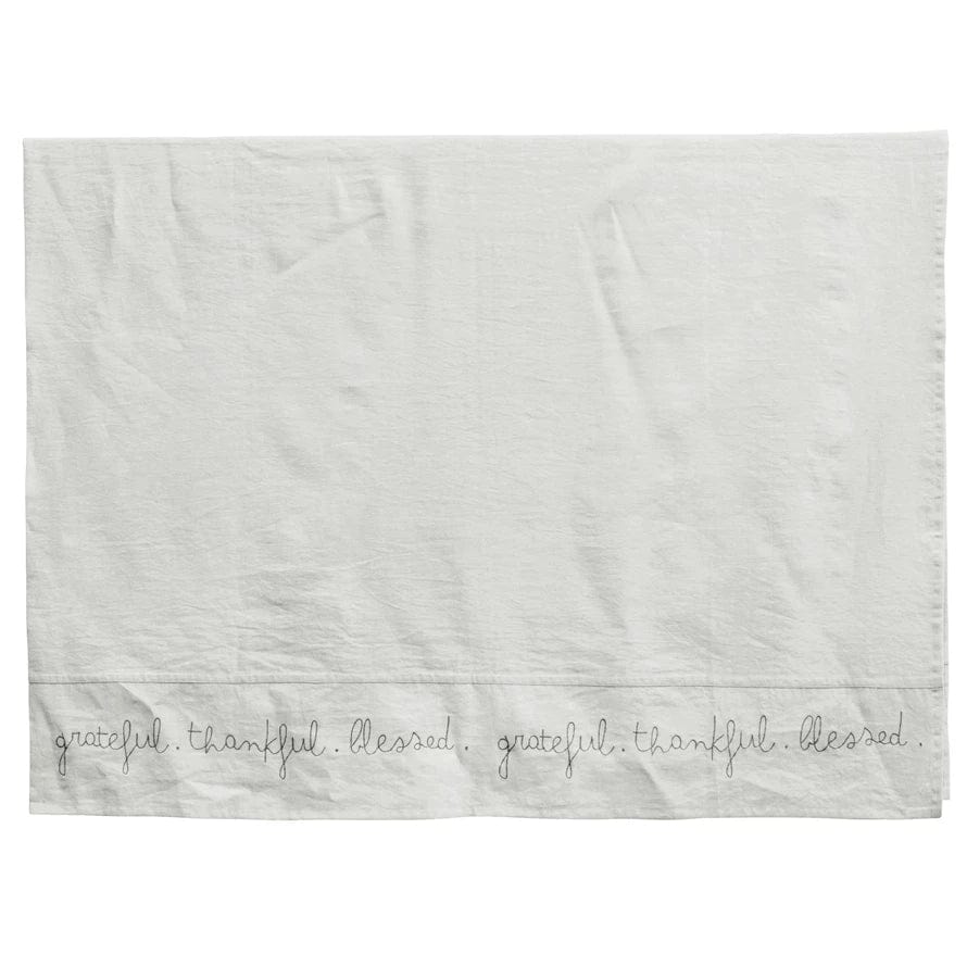 linen tablecloth grateful thankful blessed 
