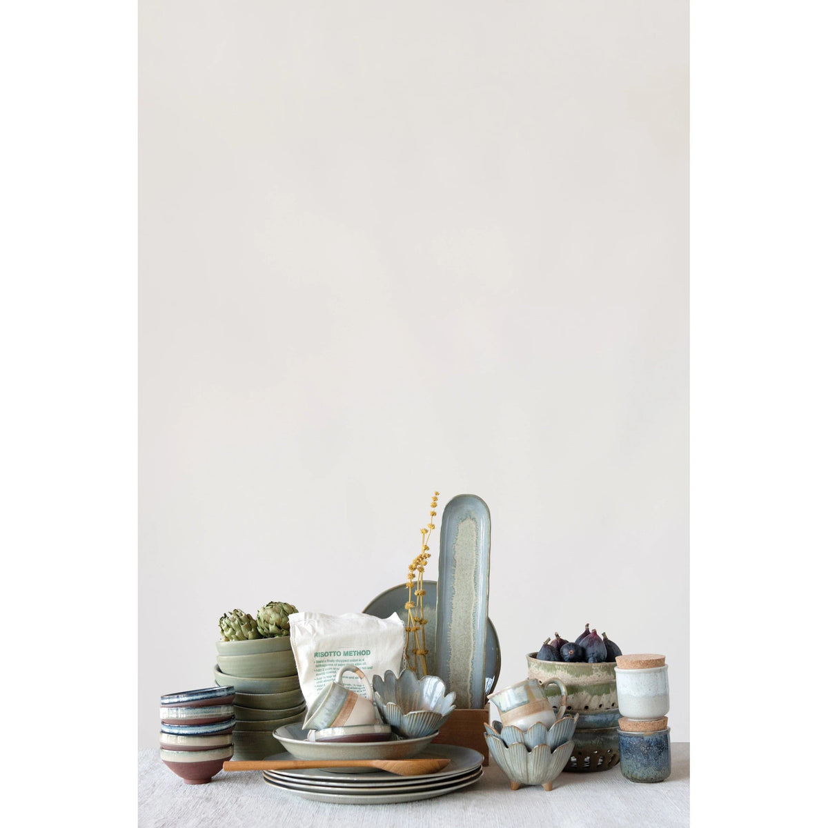 Creative Co-Op Creative Co-op Porcelain Flower Bowl with Glaze - Little Miss Muffin Children & Home