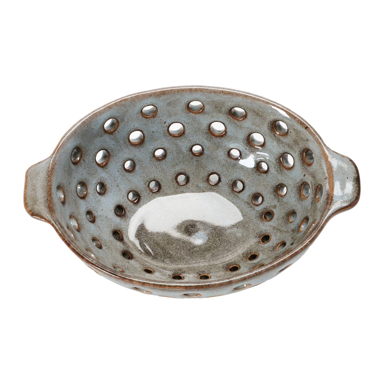 Creative Co-op Creative Co-op Stoneware Berry Bowl, Reactive Glaze, Brown - Little Miss Muffin Children & Home