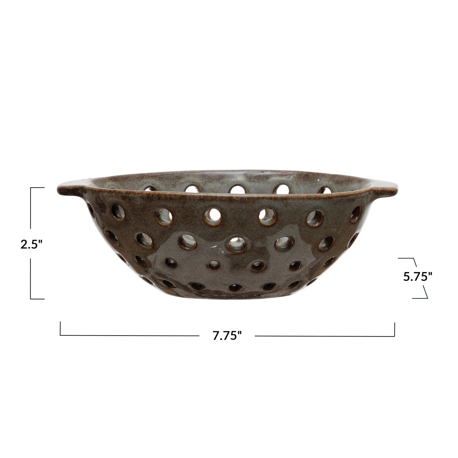 Creative Co-op Creative Co-op Stoneware Berry Bowl, Reactive Glaze, Brown - Little Miss Muffin Children & Home
