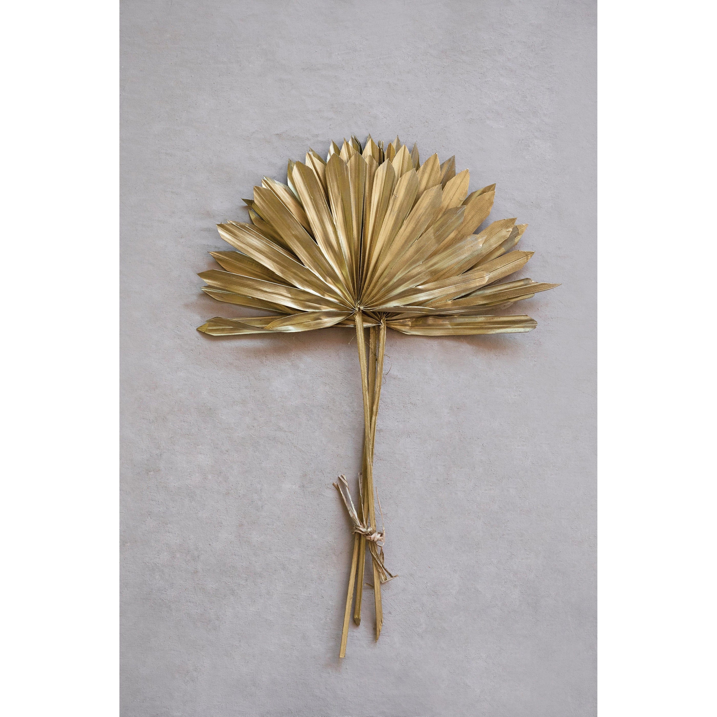 Creative Co-op Creative Co-op 18" Dried Natural Sun Cut Palm Bundle of 3, Gold Finish - Little Miss Muffin Children & Home