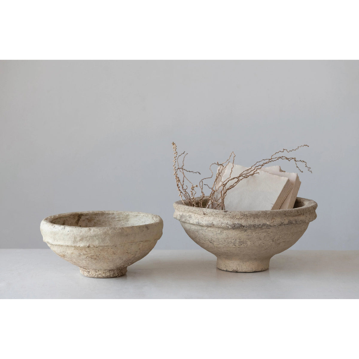 Creative Co-op Creative Co-op Round Decorative Paper Mache Bowls, 2 Sizes Available - Little Miss Muffin Children & Home