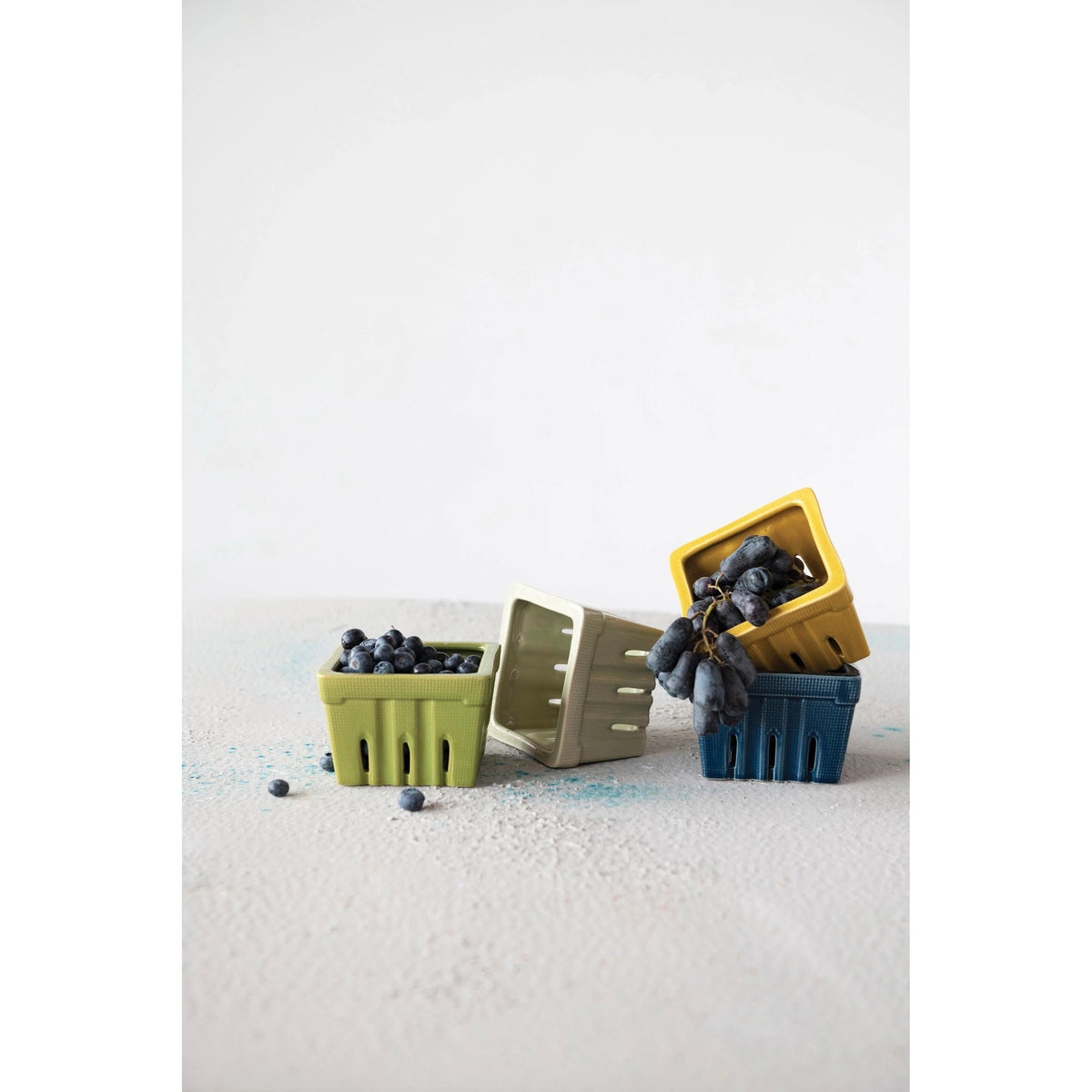 Creative Co-Op Creative Co-op Textured Stoneware Berry Basket - Little Miss Muffin Children & Home