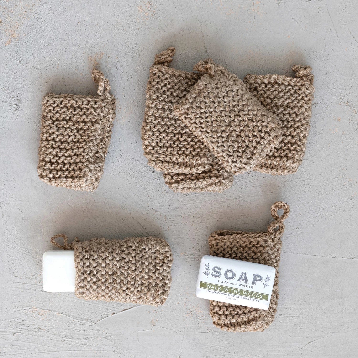 Creative Co-Op Creative Co-op Jute Crocheted Body Scrubber Soap Holder - Little Miss Muffin Children & Home