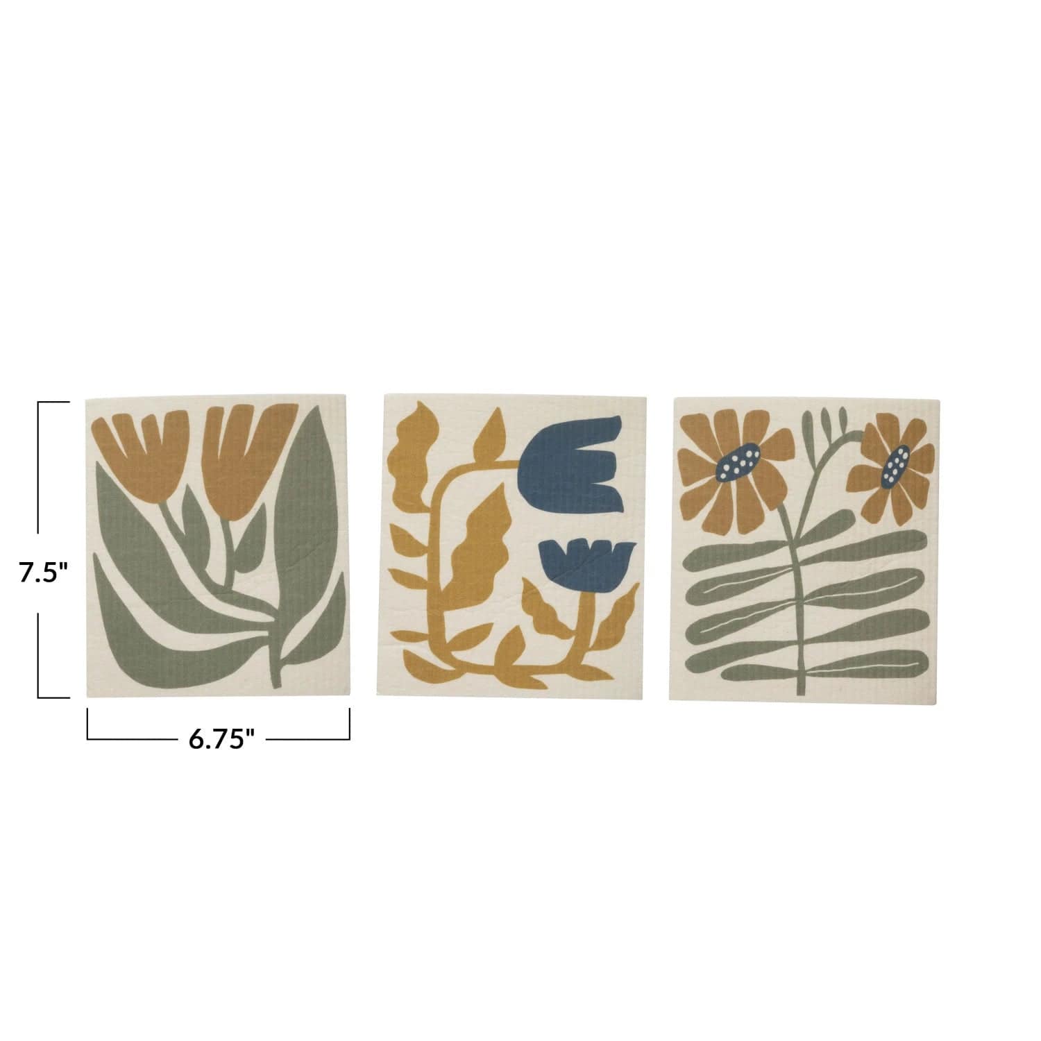 Creative Co-Op Creative Co-op Reusable Cellulose Sponge Cloth With Flowers - Little Miss Muffin Children & Home