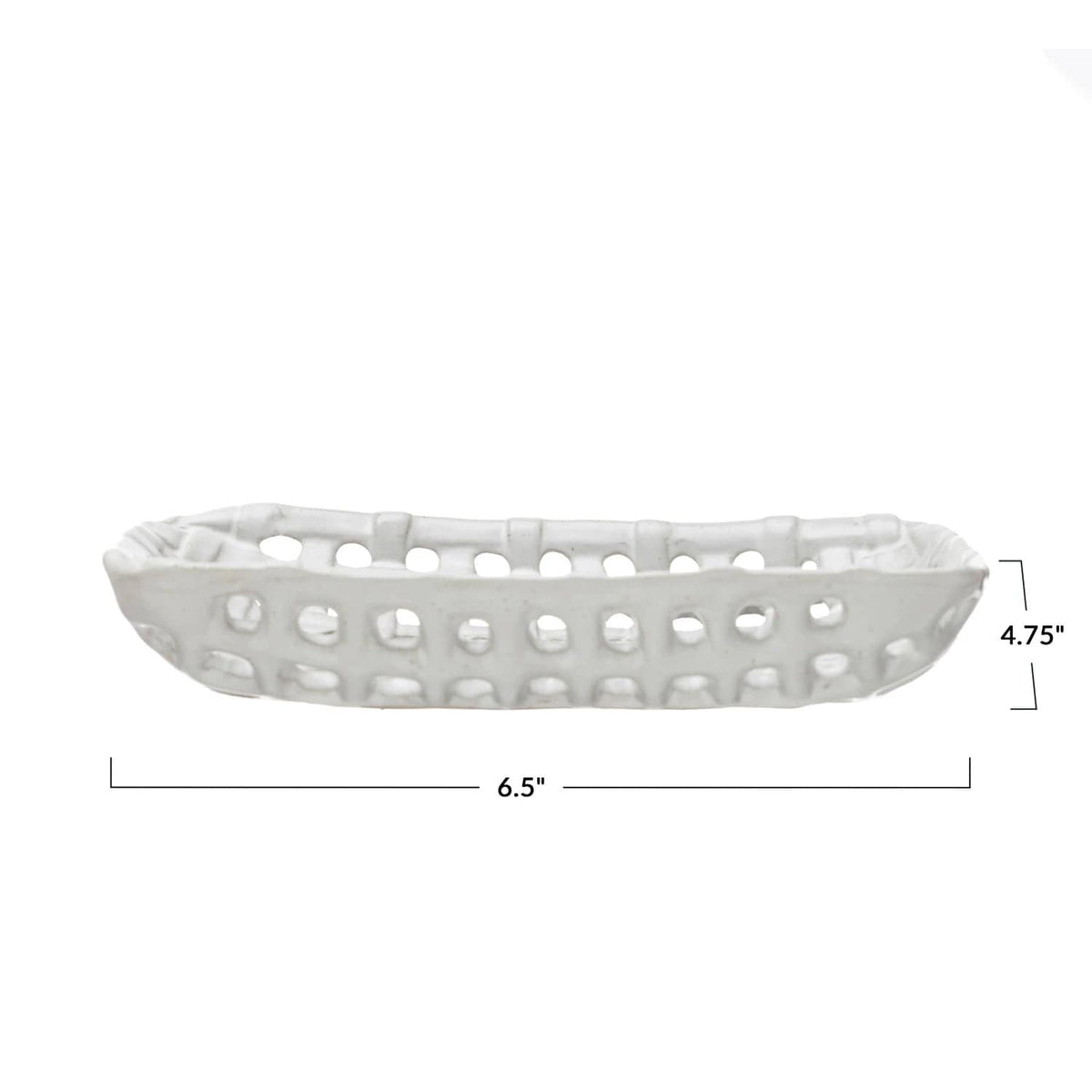 Creative Co-Op Creative Co-op Handmade Stoneware Basket Dish - Little Miss Muffin Children & Home