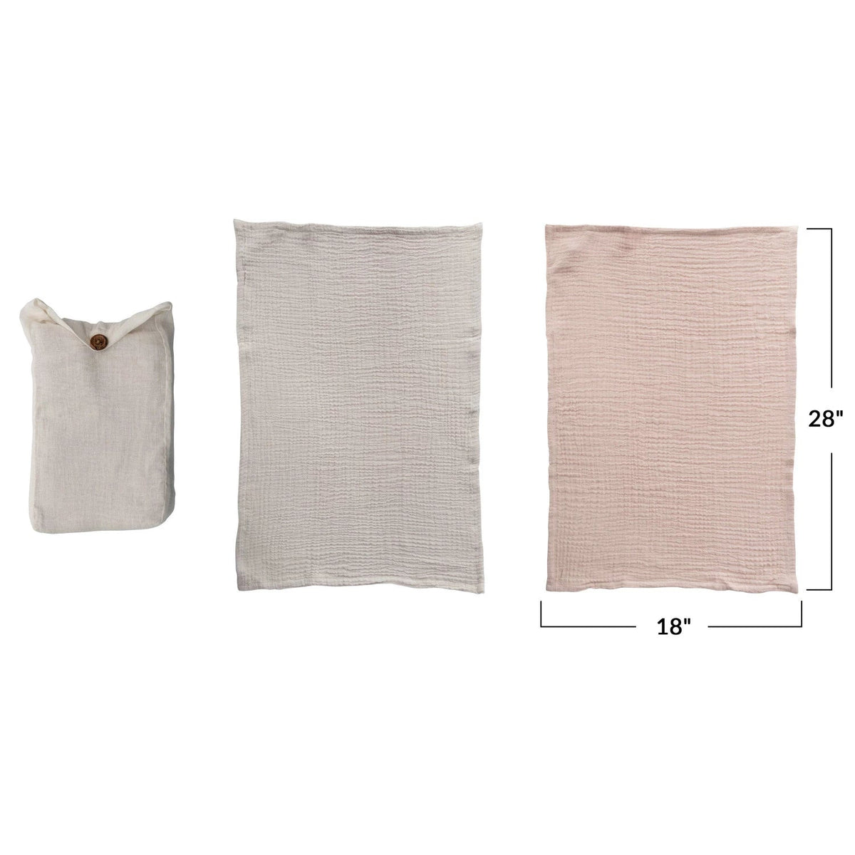 Creative Co-Op Creative Co-op Cotton Double Cloth Tea Towels Set of 2 in Bag - Little Miss Muffin Children & Home