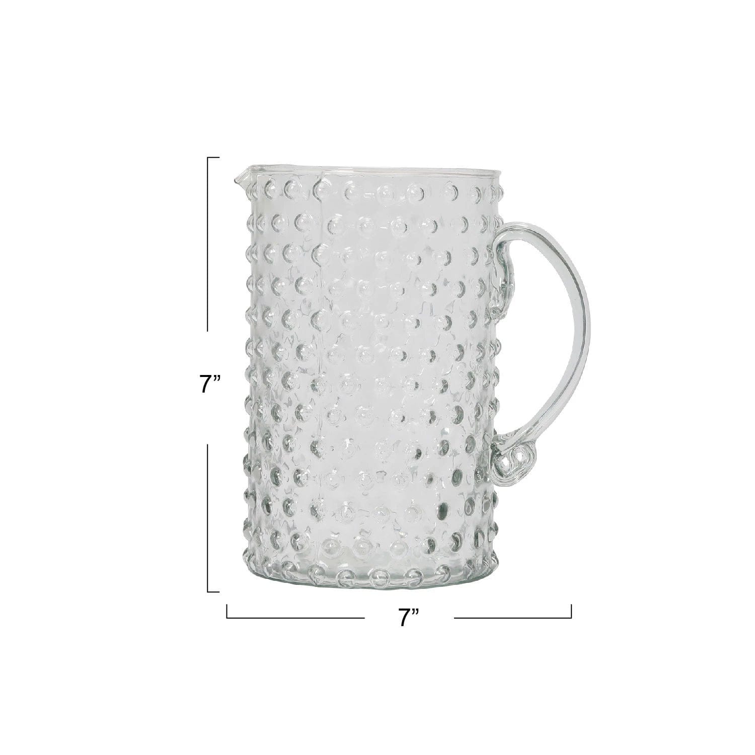 Creative Co-op Creative Co-op Hand-Blown Glass Hobnail Pitcher - Little Miss Muffin Children & Home