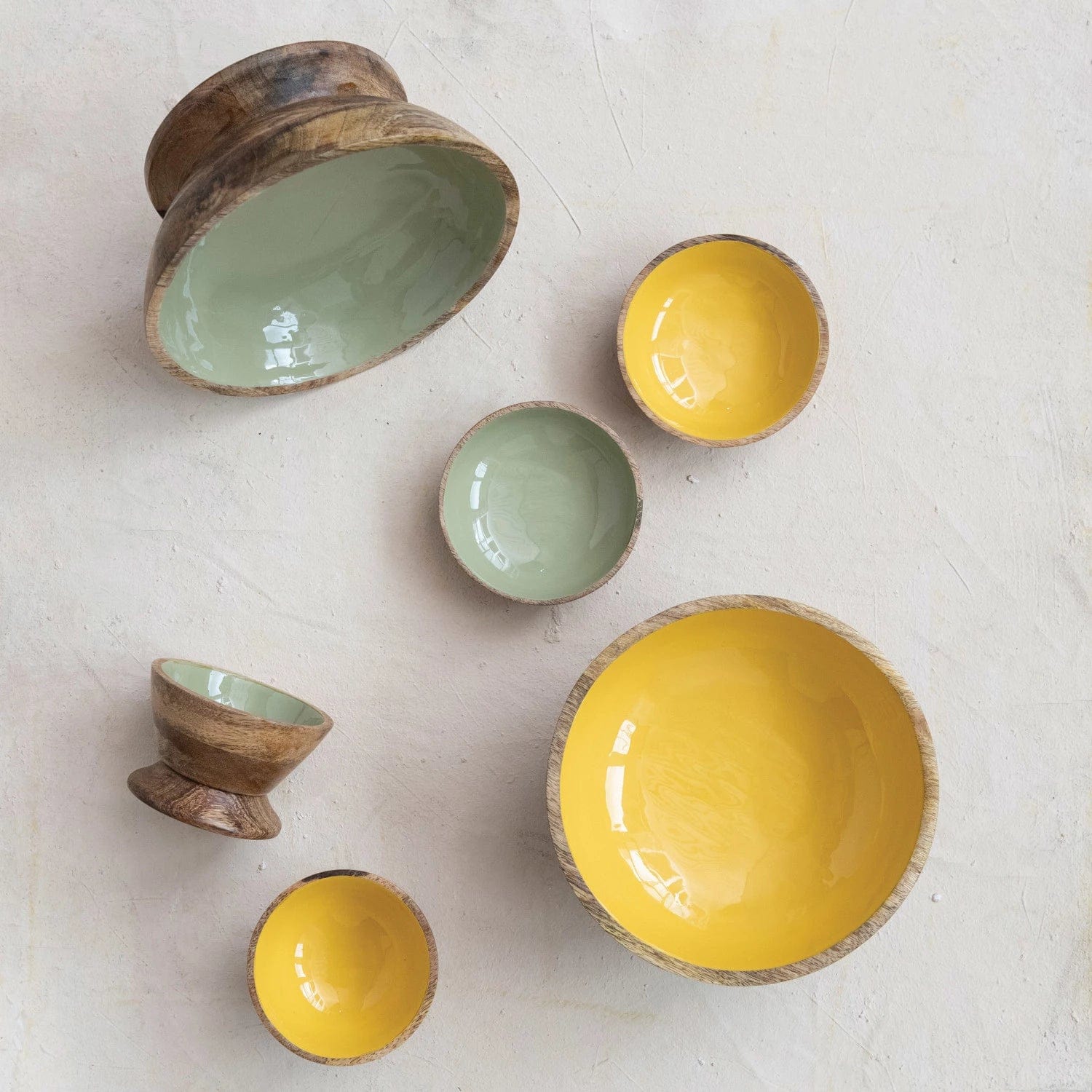 Creative Co-Op Creative Co-op Enameled Mango Wood Bowl - Little Miss Muffin Children & Home