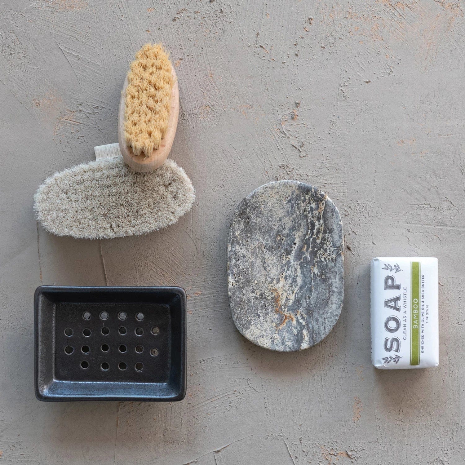 Creative Co-Op Creative Co-op Oval Travertine Soap Dish - Little Miss Muffin Children & Home