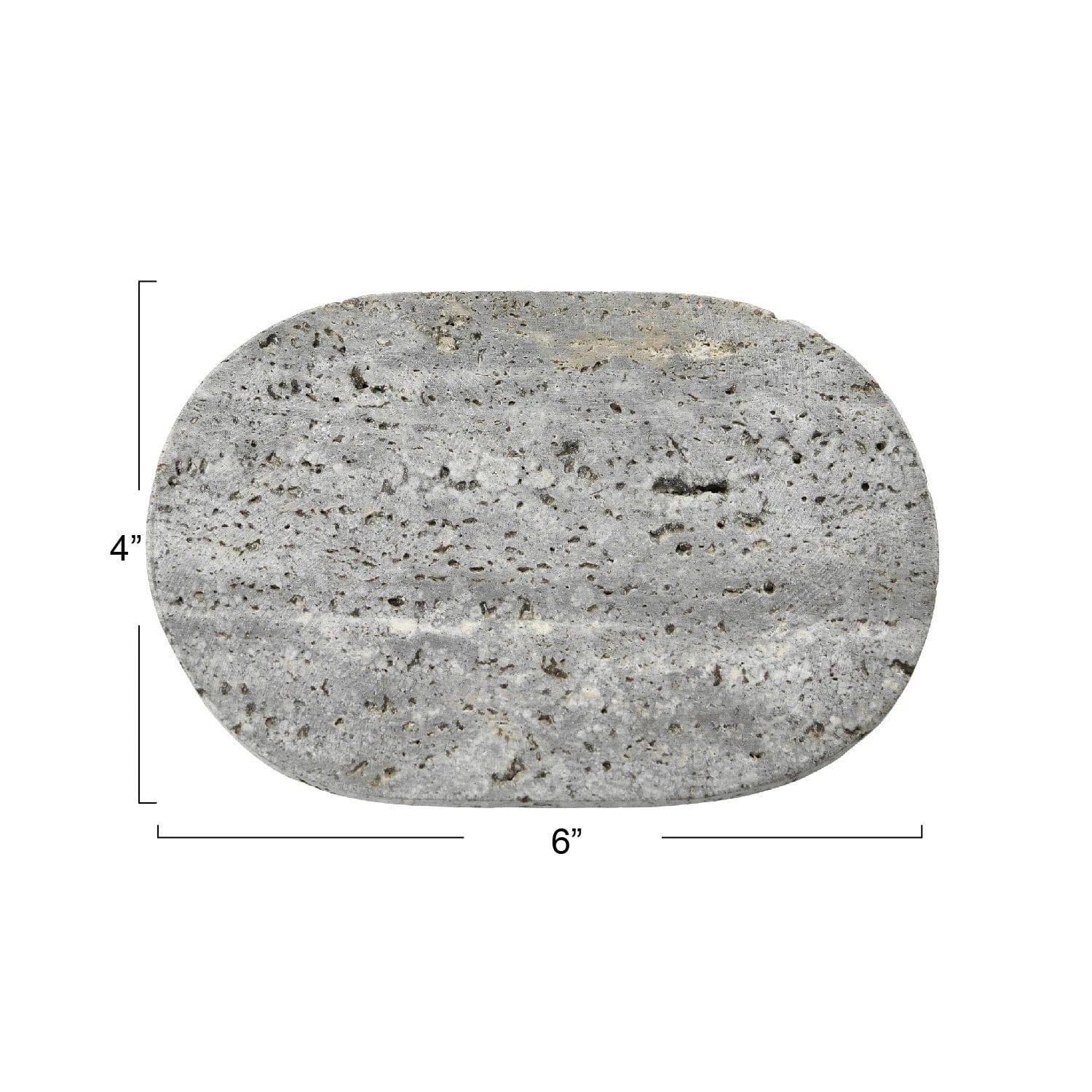 Creative Co-Op Creative Co-op Oval Travertine Soap Dish - Little Miss Muffin Children & Home