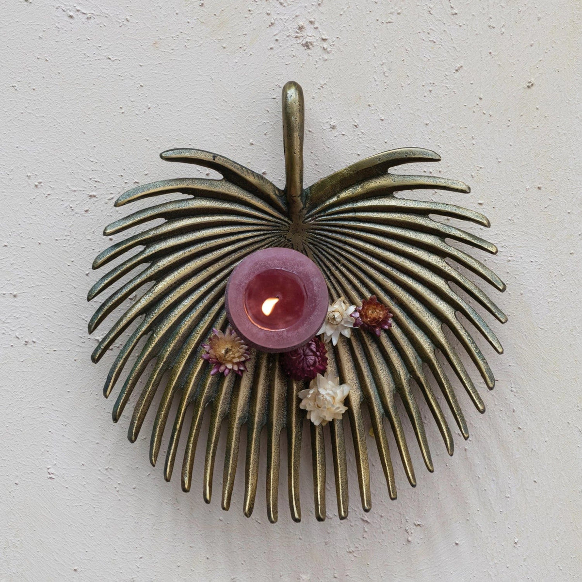 Creative Co-op Creative Co-op Decorative Cast Aluminum Palm Frond Tray, Antique Brass Finish - Little Miss Muffin Children & Home