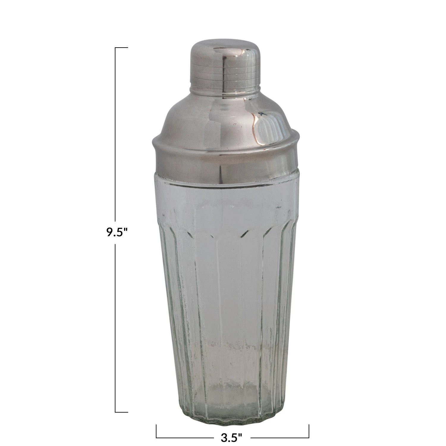 Creative Co-op Creative Co-op Glass Cocktail Shaker with Stainless Steel Top - Little Miss Muffin Children & Home