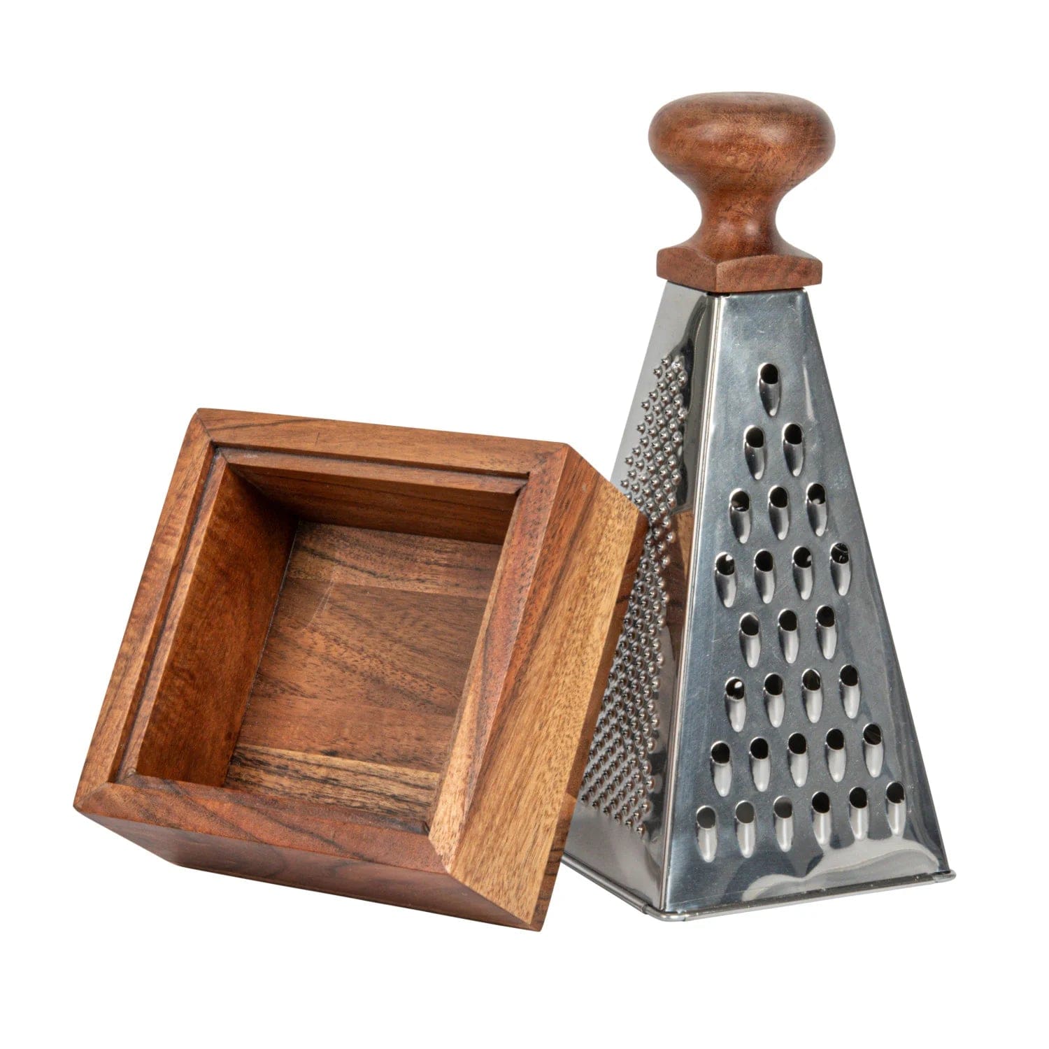 Creative Co-op Creative Co-op Stainless Steel Grater with Acacia Wood Handle & Base - Little Miss Muffin Children & Home