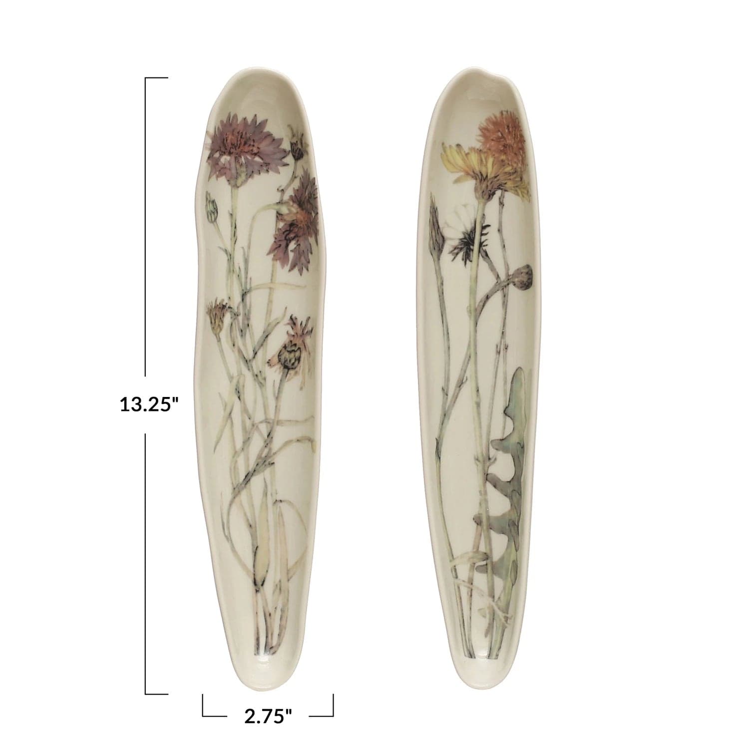 Creative Co-Op Creative Co-op 13" Stoneware Floral Platter - Little Miss Muffin Children & Home
