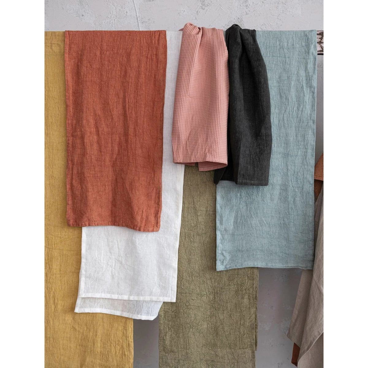 Creative Co-op Creative Co-op 36"L x 20"W Oversized Stonewashed Linen Tea Towel in Ivory - Little Miss Muffin Children & Home