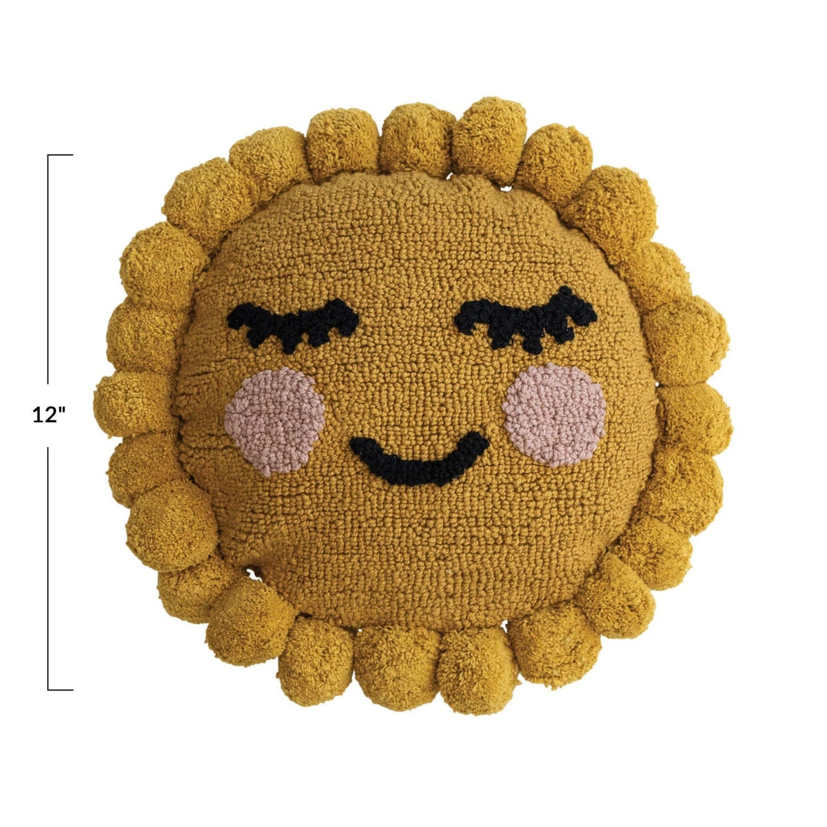 Creative Co-op Creative Co-op 12" Round Cotton Tufted Sun Shaped Pillow - Little Miss Muffin Children & Home