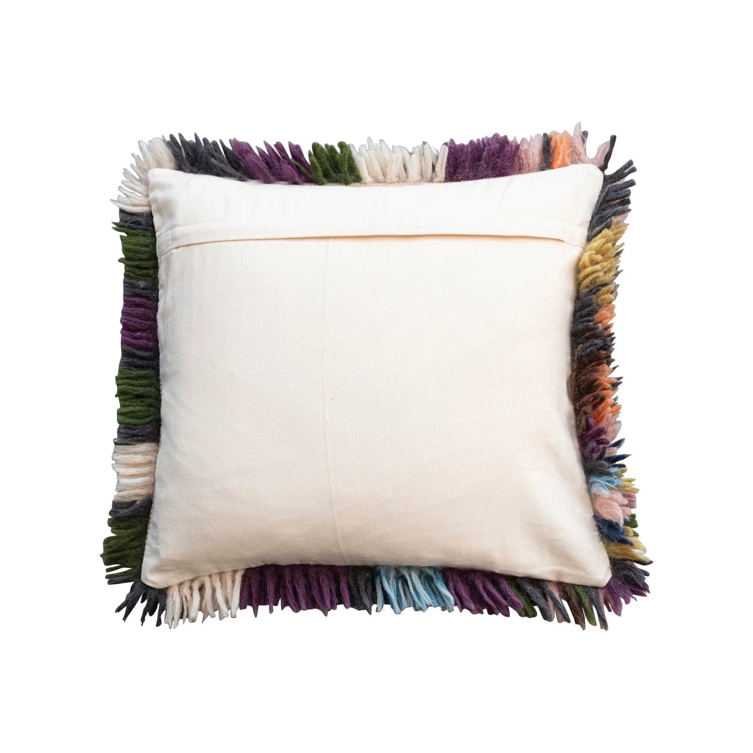 Creative Co-Op Creative Co-op 20" Square Woven New Zealand Wool Shag Pillow - Little Miss Muffin Children & Home