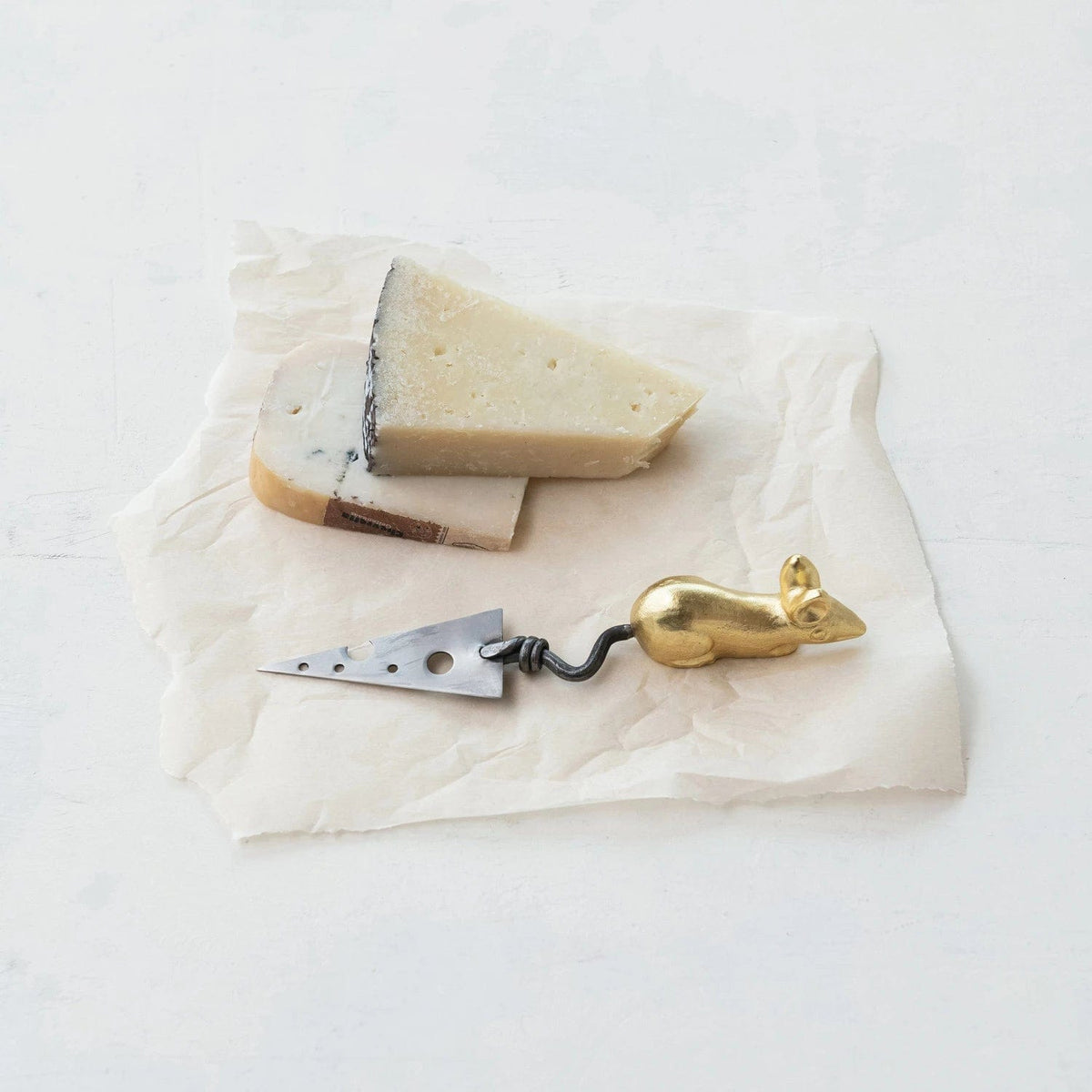 Creative Co-op Creative Co-op Cheese Knife with Cheese Shaped Blade & Mouse Shaped Handle - Little Miss Muffin Children & Home