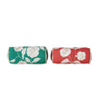 Cotton Bolster Pillow with Embroidered Flowers & Fringe, 2 Available Colors