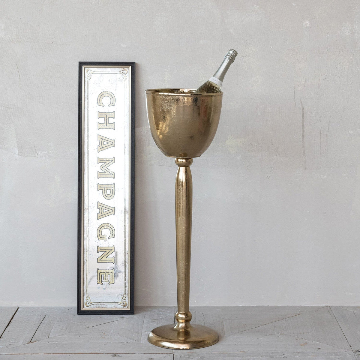 Creative Co-op Gold Finish Cast Aluminum Tall Bottle Cooler - Little Miss Muffin Children & Home