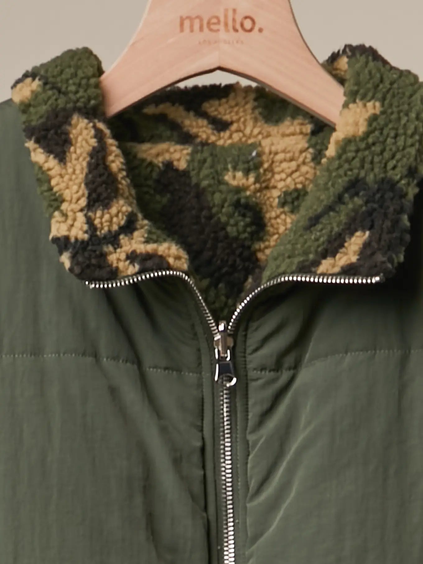 Reversible Lined Puffer Vest with Zip Front