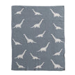 Creative Co-op Cotton Knit Baby Blanket with Dinosaurs - Little Miss Muffin Children & Home