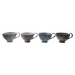 Creative Co-op 14 oz. Stoneware Footed Mug, 4 Colors (Each One Will Vary) - Little Miss Muffin Children & Home