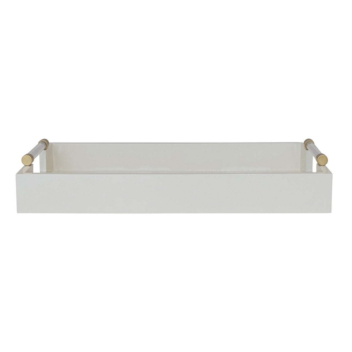 MDF Lacquered Tray with Acrylic & Metal Handles