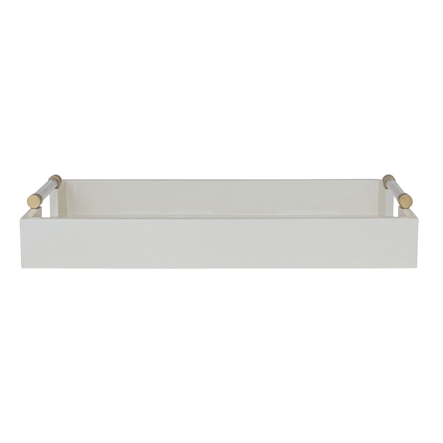MDF Lacquered Tray with Acrylic & Metal Handles