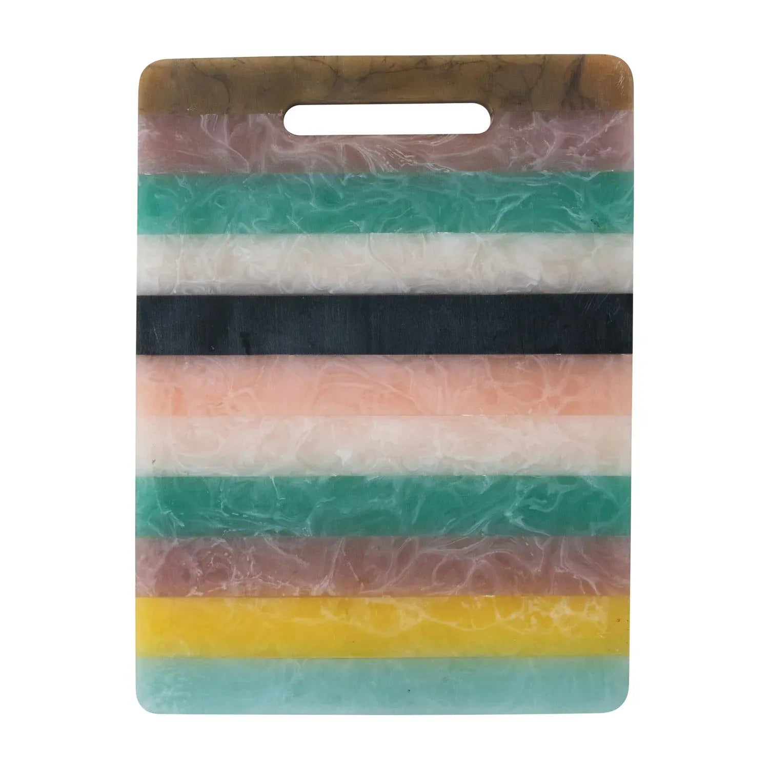 Marbled Resin Striped Cheese/Serving Board with Handle (Each One Will Vary)