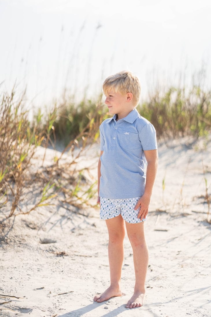 Saltwater Boys Company Marco Boys Polo Blue - Little Miss Muffin Children & Home