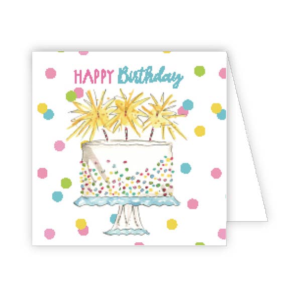 RosanneBeck Collections Birthday Cake White Enclosure Card - Little Miss Muffin Children & Home