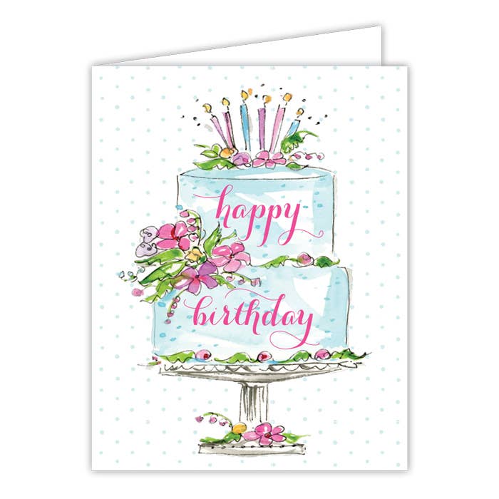 RosanneBeck Collections Handpainted Birthday Cake Greeting Card - Little Miss Muffin Children & Home
