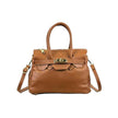 Chenson & Gorett Chenson & Gorett Italian Leather Top Handle Handbag with Decorative Front in Brown - Little Miss Muffin Children & Home