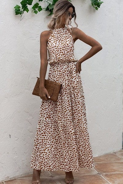 Miss Sparkling Miss Sparkling  Animal Print Halter Dress - Little Miss Muffin Children & Home