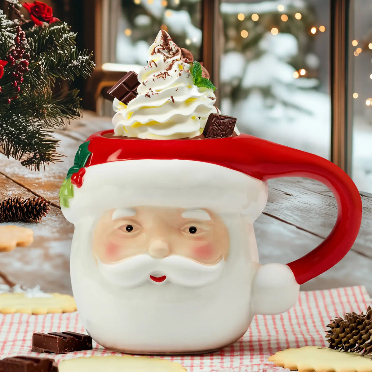 Certified International Holiday Magic 3D Christmas Santa 20oz Mug - Little Miss Muffin Children & Home