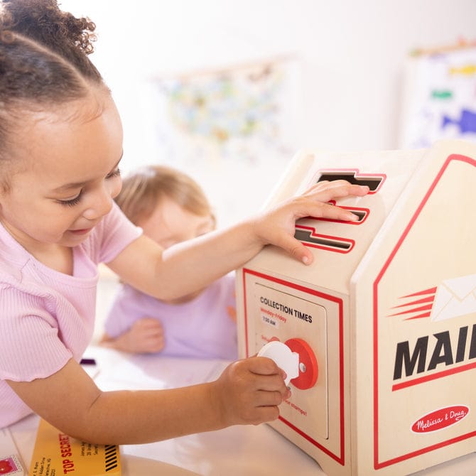 Melissa & Doug Stamp & Sort Wooden Mailbox Play Set - Little Miss Muffin Children & Home
