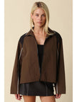 Eloise Contrast Panel Zip-Up Jacket, 2 Colors Available