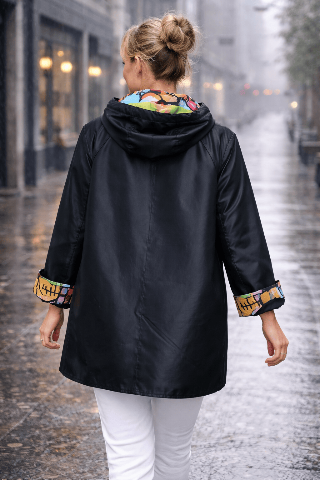 Aria Collection Cubism Art Reversible Toggle Raincoat - Little Miss Muffin Children & Home