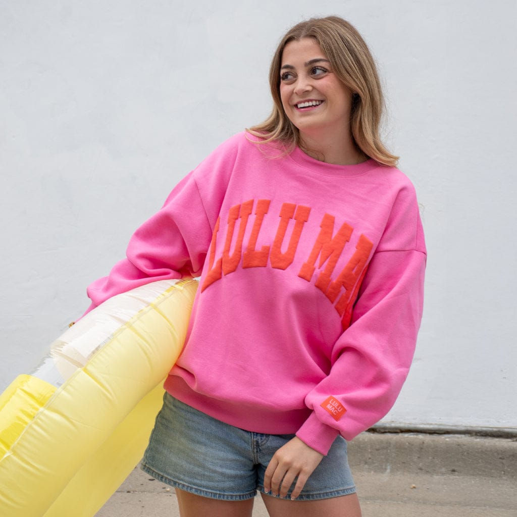 Women's Lulu Mac Pink/Orange Puff Sweatshirt