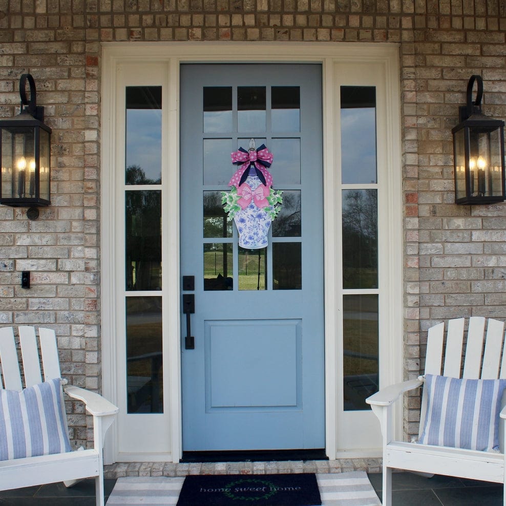 Front Porch Elegance Classic Pink Ginger Jar Door Hanger - Little Miss Muffin Children & Home