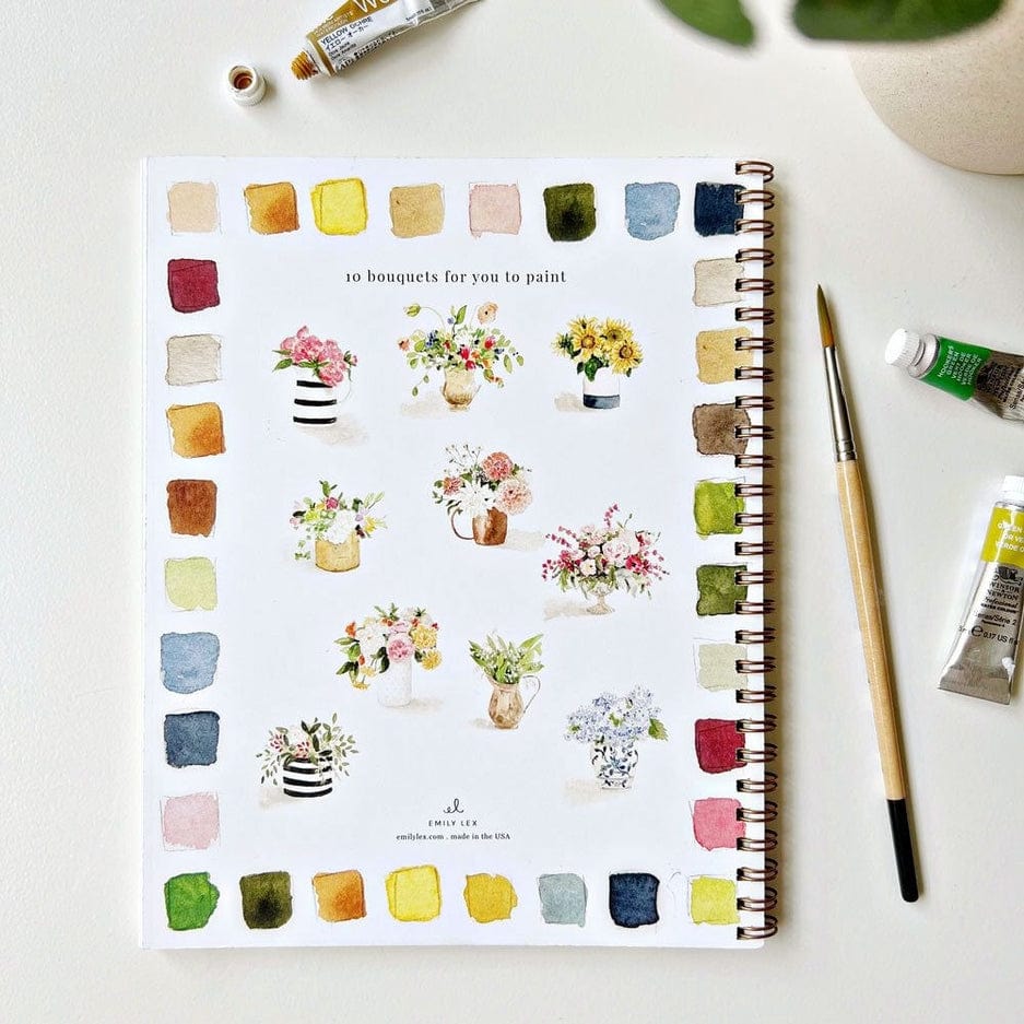 Emily Lex Studio Emily Lex Studio Bouquets Watercolor Workbook - Little Miss Muffin Children & Home
