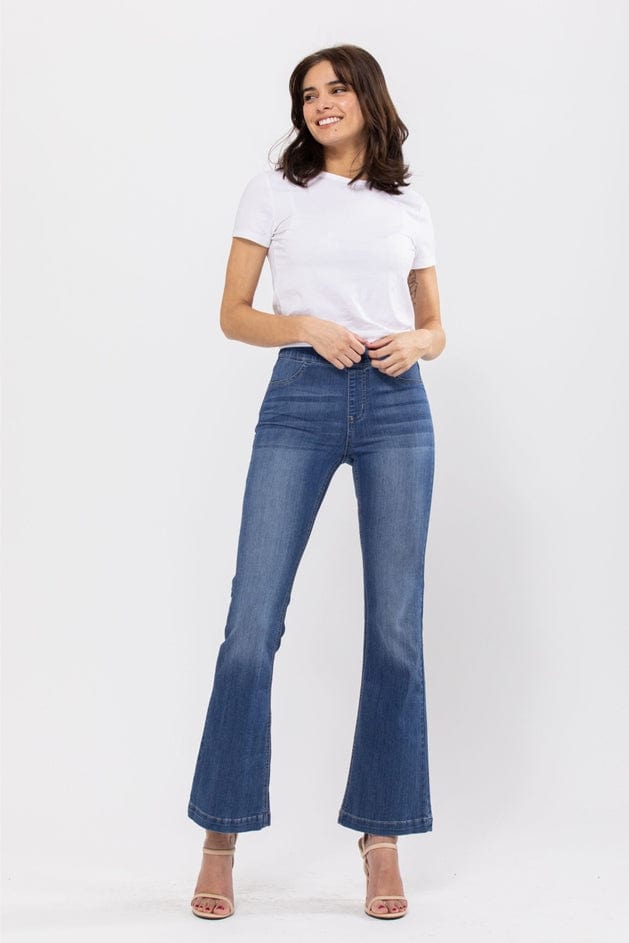 Cello Jeans Cello Medium Wash Flared Jegging (30" Inseam