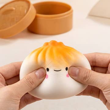 Cute Steamed Bao Bun Dumpling Squeeze Squishy Stress Relief Toy