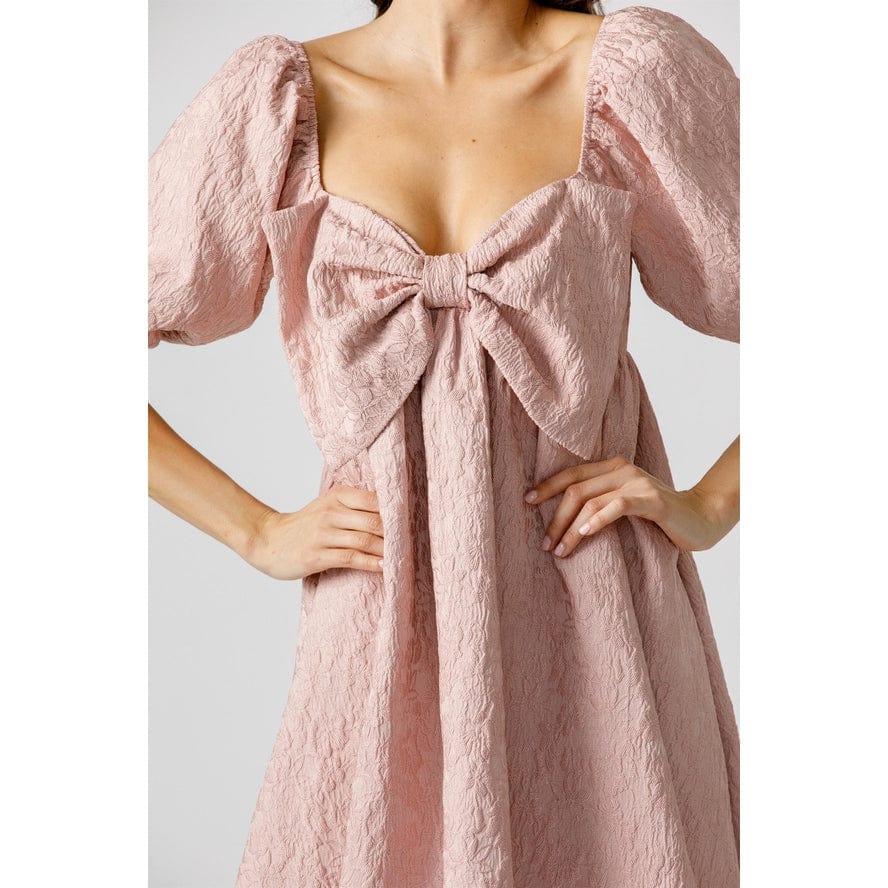 Storia Storia Babydoll Swing Mini Dress with Bow Detail - Little Miss Muffin Children & Home
