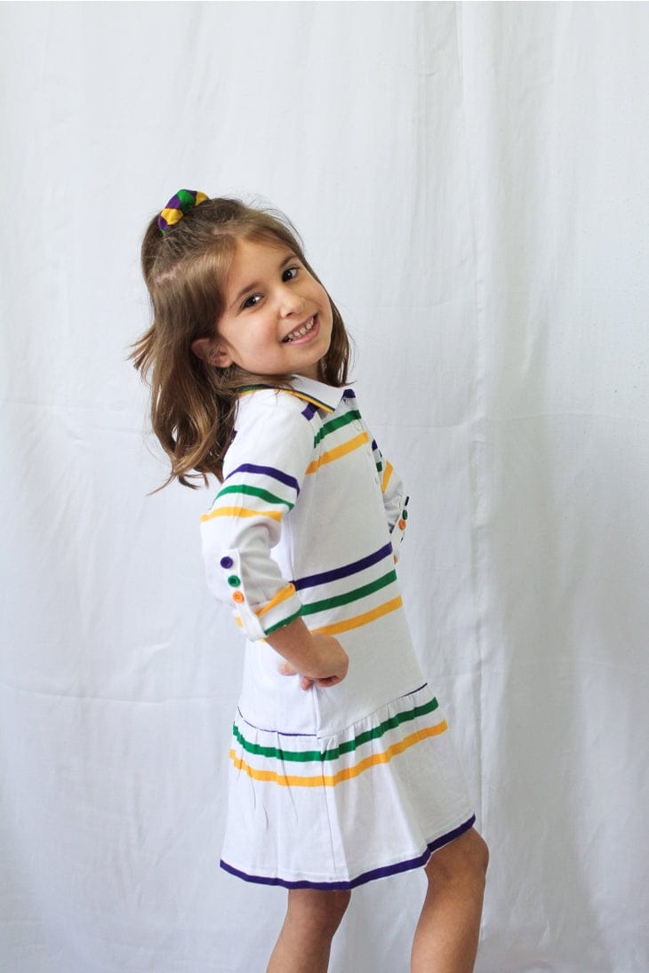 Mardi Gras Creations Mardi Gras Creations White Infinity Youth Dress - Little Miss Muffin Children & Home