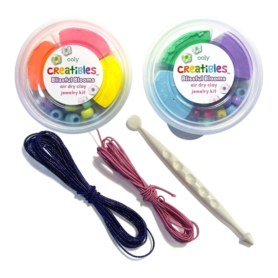 Ooly Ooly Creatibles Blissful Blooms Air Dry Clay Jewelry Kit, Set of 6 Colors - Little Miss Muffin Children & Home