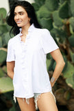 Cezele Cezele Short Sleeve Ruffle Blouse - Little Miss Muffin Children & Home