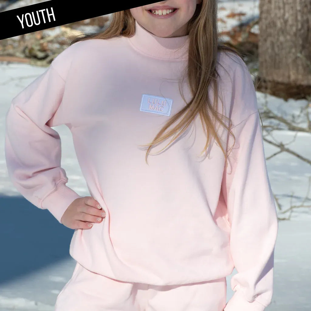 Girls' Light Pink Terry Cloth Long Sleeve Top by Girlie Girl Originals